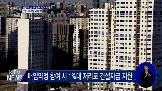 공공전세 1만 8천 가구···모든 무주택자 대상 공급