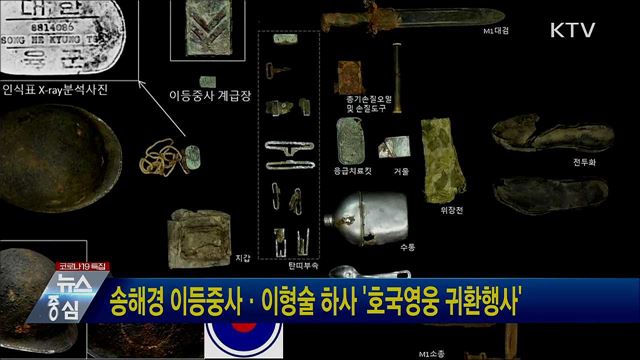 송해경 이등중사·이형술 하사 '호국영웅 귀환행사'