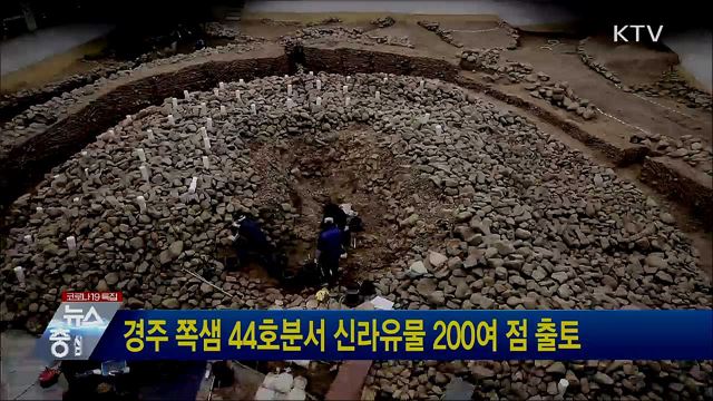 경주 쪽샘 44호분서 신라유물 200여 점 출토