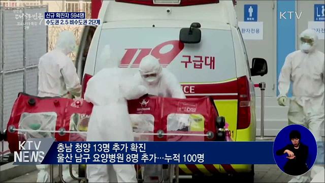 신규 확진 594명···필수의료서비스 제공도 위기