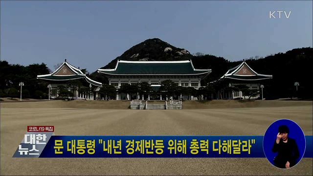 문 대통령 "내년 경제반등 위해 총력 다해달라"