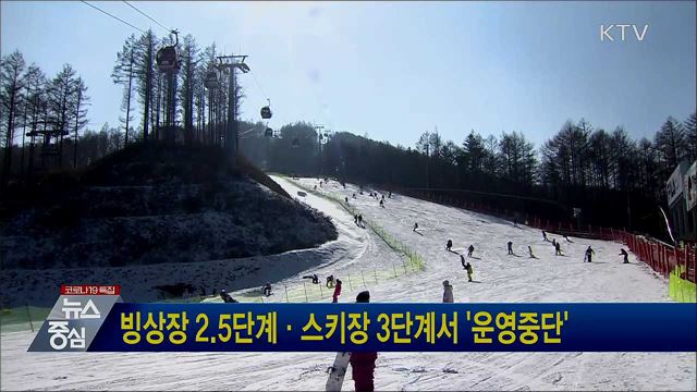 빙상장 2.5단계·스키장 3단계서 '운영중단'