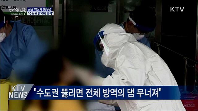 신규 확진 689명···"수도권 방역에 총력"