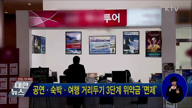 공연·숙박·여행 거리두기 3단계 위약금 '면제'