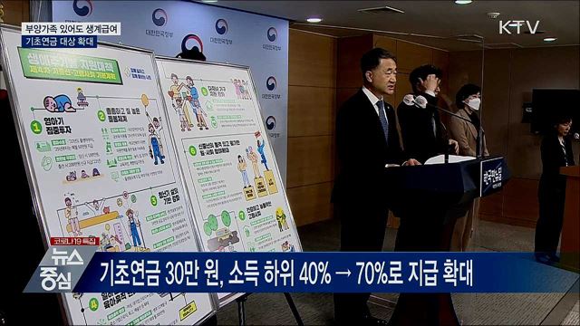 부양가족 있어도 생계급여···기초연금 대상 확대