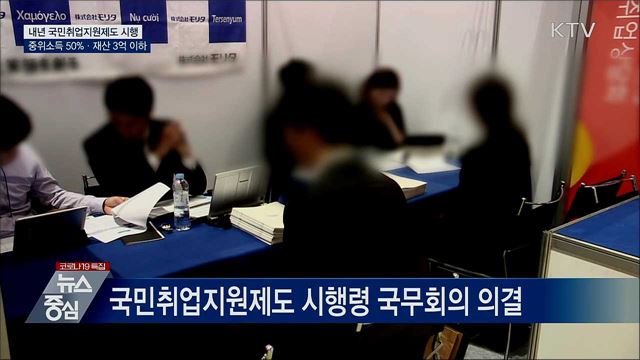 국민취업지원제도 시행···중위소득 50%·재산 3억 이하