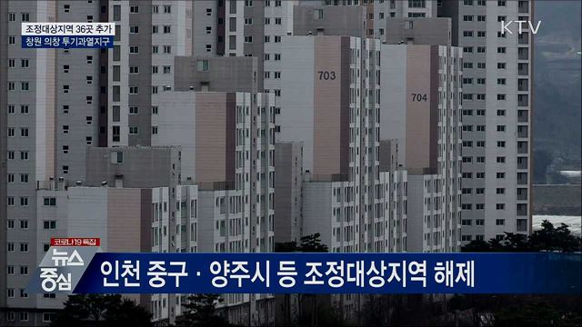 부산·광주·파주 등 전국 36곳 조정대상지역 지정