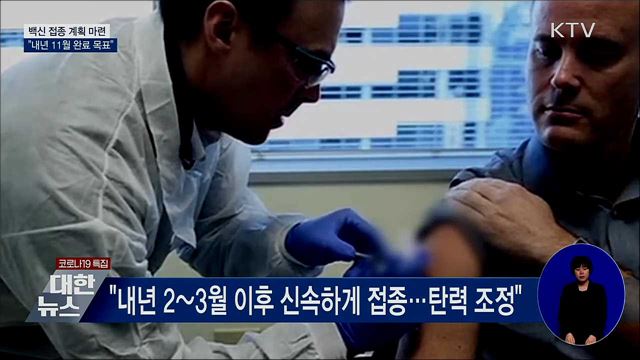 "백신 접종 계획 마련···내년 11월 완료 목표"
