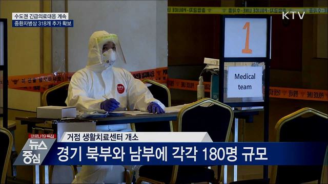 수도권 긴급대응···26일까지 중환자병상 318개 추가