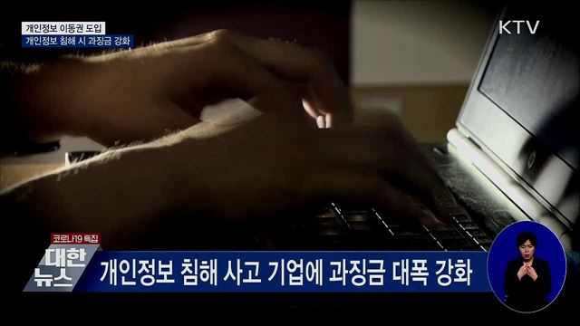 개인정보 이동권 도입·개인정보 침해 시 과징금 강화