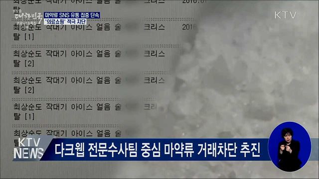 마약류 SNS 유통 집중 단속···'의료쇼핑' 적극 차단