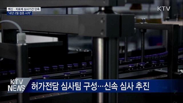 백신·치료제 심사기간 단축···"내년 2월 접종 시작"