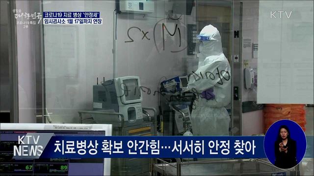 병상 상황 '호전'···임시검사소 1월 17일까지 연장