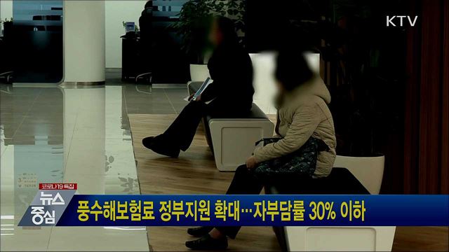 풍수해보험료 정부지원 확대···자부담률 30% 이하