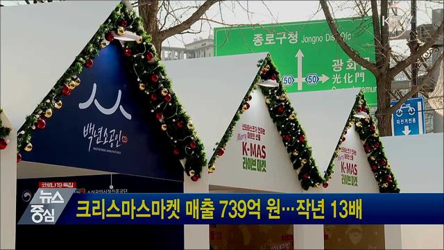 크리스마스마켓 매출 739억 원···작년 13배