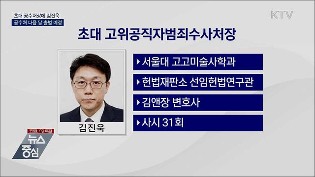 초대 공수처장에 김진욱···공수처 다음 달 출범