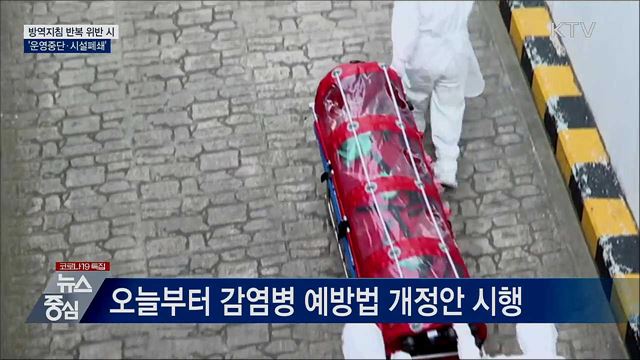 방역지침 위반하면 '운영중단·시설 폐쇄'