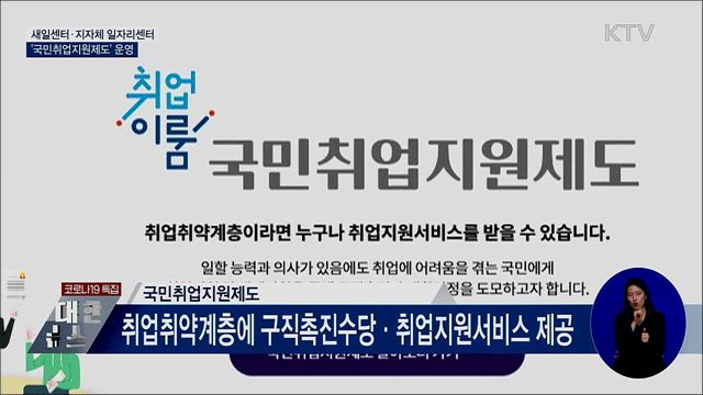 새일센터·지자체 일자리센터도 '국민취업지원'