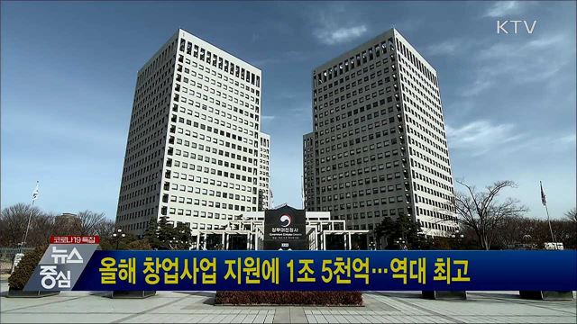 올해 창업사업 지원에 1조5천억···역대 최고