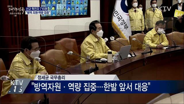 신규 확진 715명···"방역 자원·역량 집중"