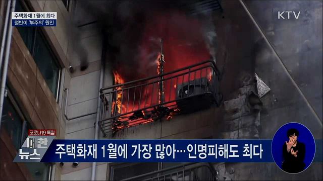 주택화재 1월 최다···절반이 '부주의' 원인