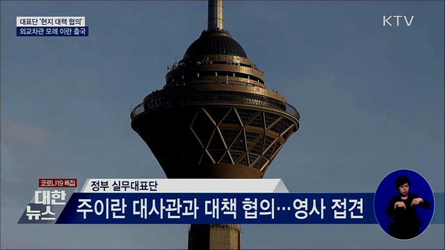 대표단 '현지 대책 협의'···외교차관 모레 이란 출국