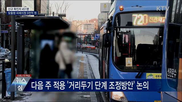 신규확진 451명···맞춤형 피해지원 9천억 원 투입