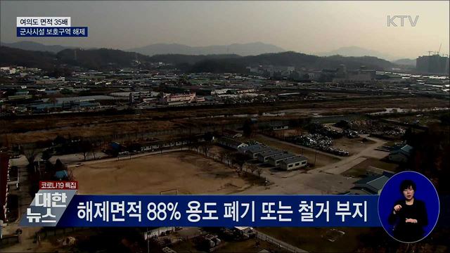 여의도 면적 35배 군사시설 보호구역 해제