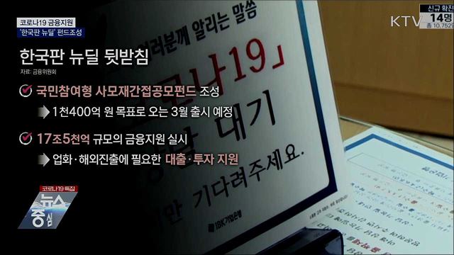 코로나19 금융지원···'한국판 뉴딜' 펀드조성