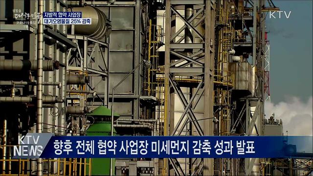 '미세먼지 저감' 협약 사업장, 오염물질 25% 감축