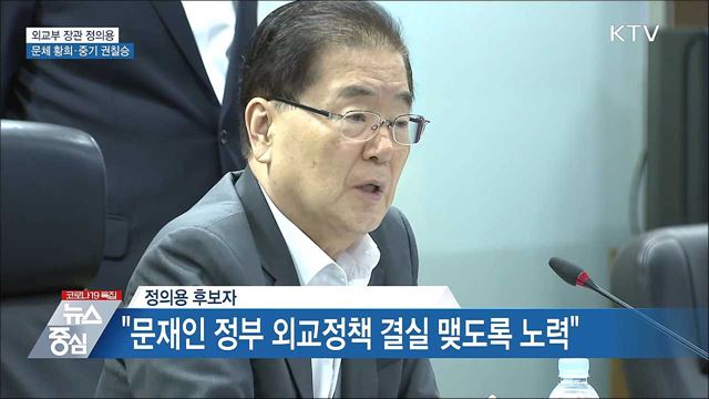 외교 정의용·문체 황희·중기 권칠승