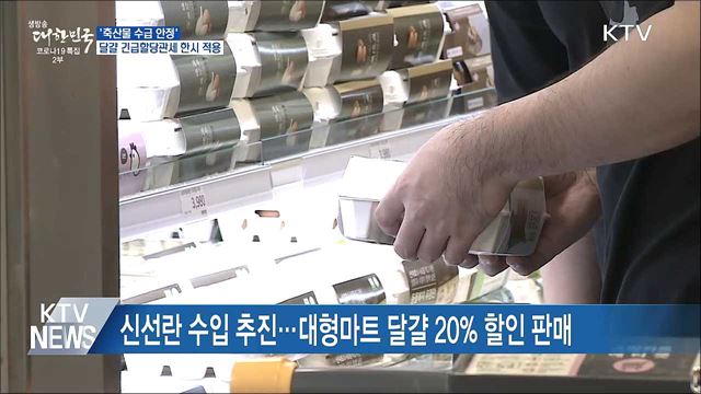 축산물 수급 안정···'달걀 긴급할당관세' 한시 적용
