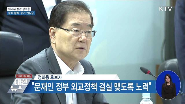 외교 정의용·문체 황희·중기 권칠승