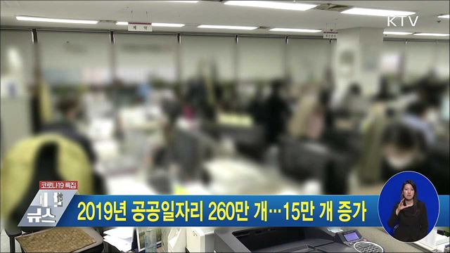2019년 공공일자리 260만개···15만개 증가