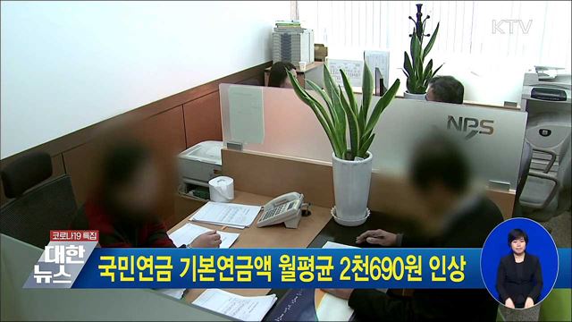 국민연금 기본연금액 월평균 2천690원 인상
