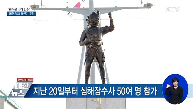 '한겨울 바다 입수'···해군 SSU 혹한기 훈련