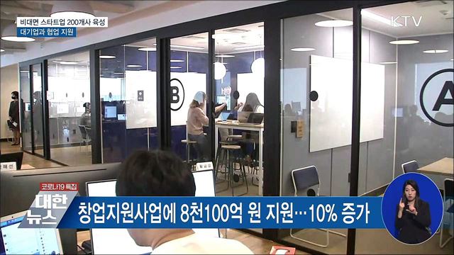 비대면 스타트업 200개사 육성···대기업과 협업 지원