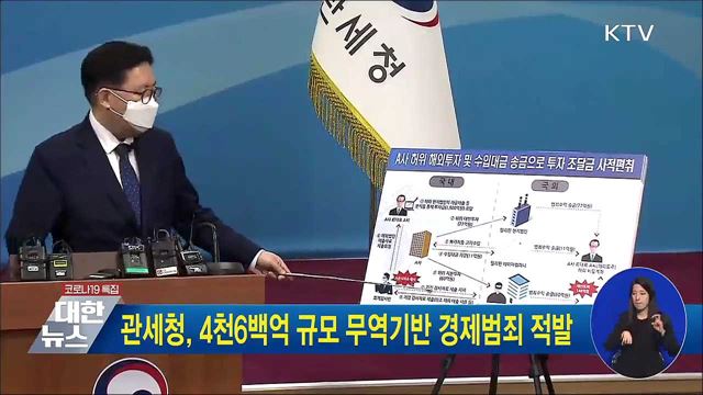 관세청, 4천6백억 규모 무역기반 경제범죄 적발