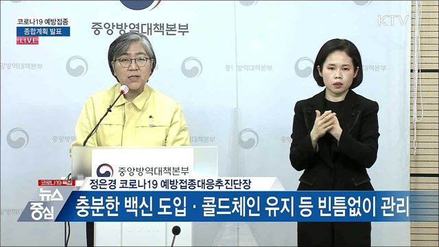 코로나19 예방접종 종합계획 발표 (21. 01. 28. 14시) 