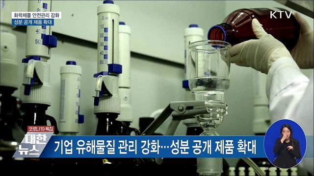 화학제품 안전관리 강화···성분 공개 제품 확대