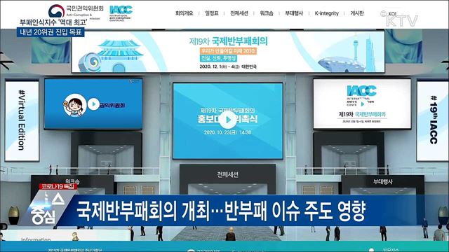 한국 부패인식지수 세계 33위···'역대 최고'