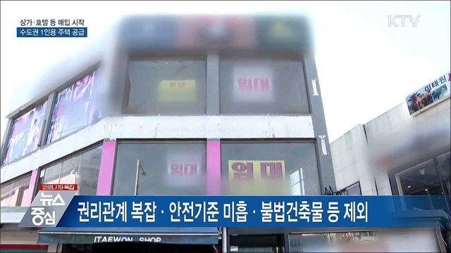 1인 주택 공급용 상가·호텔 매입 시작···반값에 공급