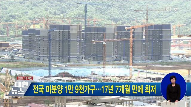 전국 미분양 1만 9천가구···17년 7개월 만에 최저