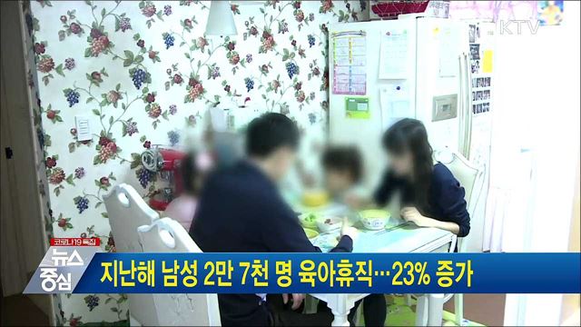 지난해 남성 2만 7천 명 육아휴직···23% 증가