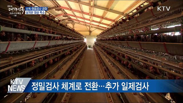 소독·정밀검사 강화···살처분 대상 축소