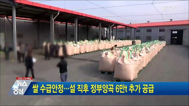 쌀 수급안정···설 직후 정부양곡 6만t 추가 공급