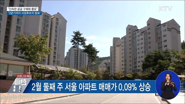 "25만 가구 사업 후보지 2분기까지 발표 완료"