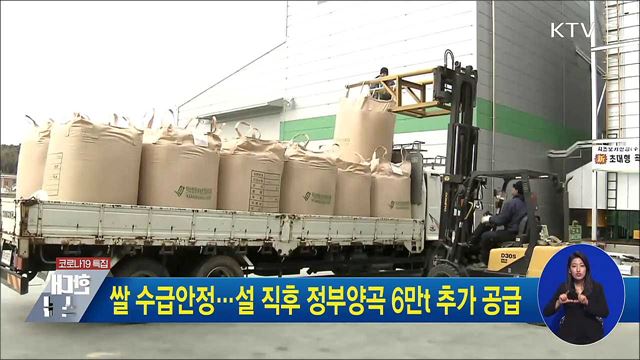 쌀 수급안정···설 직후 정부양곡 6만t 추가 공급