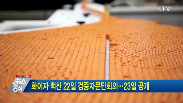 화이자 백신 22일 검증자문단회의···23일 공개