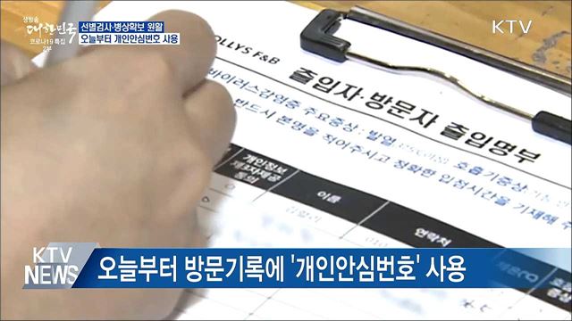 선제 진단검사 대응 유지···'개인안심번호' 사용 시작